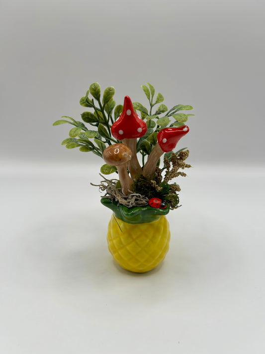 Pineapple fairy garden
