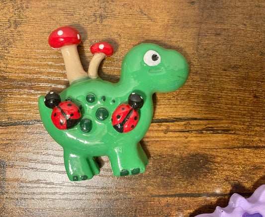 Fairy garden dinosaur magnets