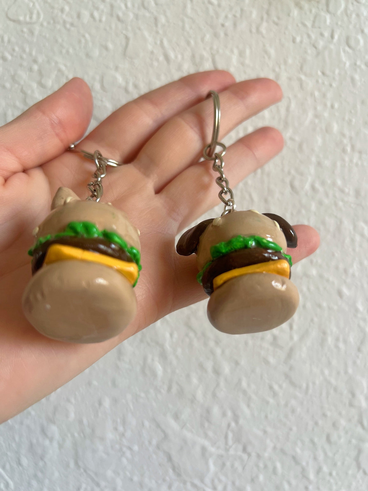Dog and cat burger charms
