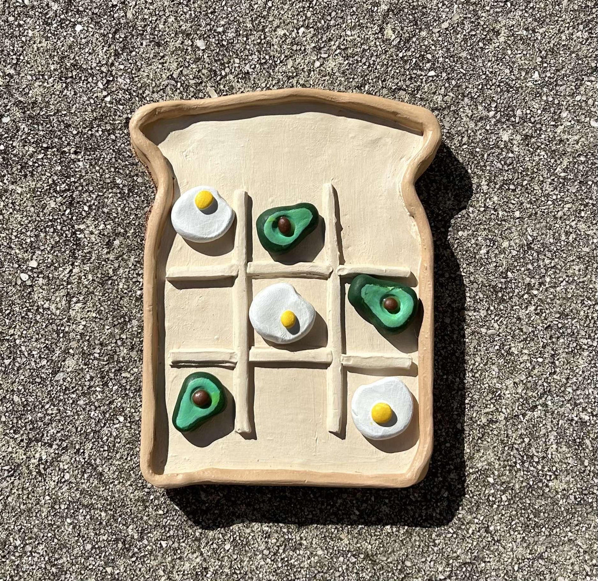 Avocado toast tic tac toe