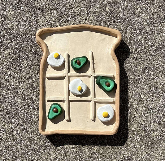 Avocado toast tic tac toe