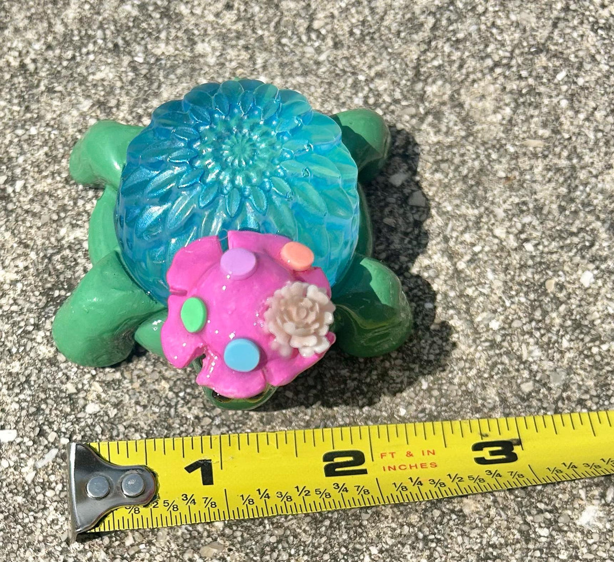 Resin flower turtle