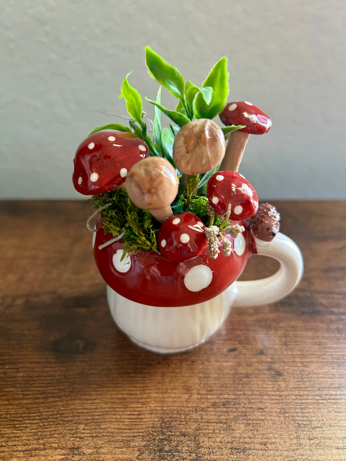 Mushroom fairy garden