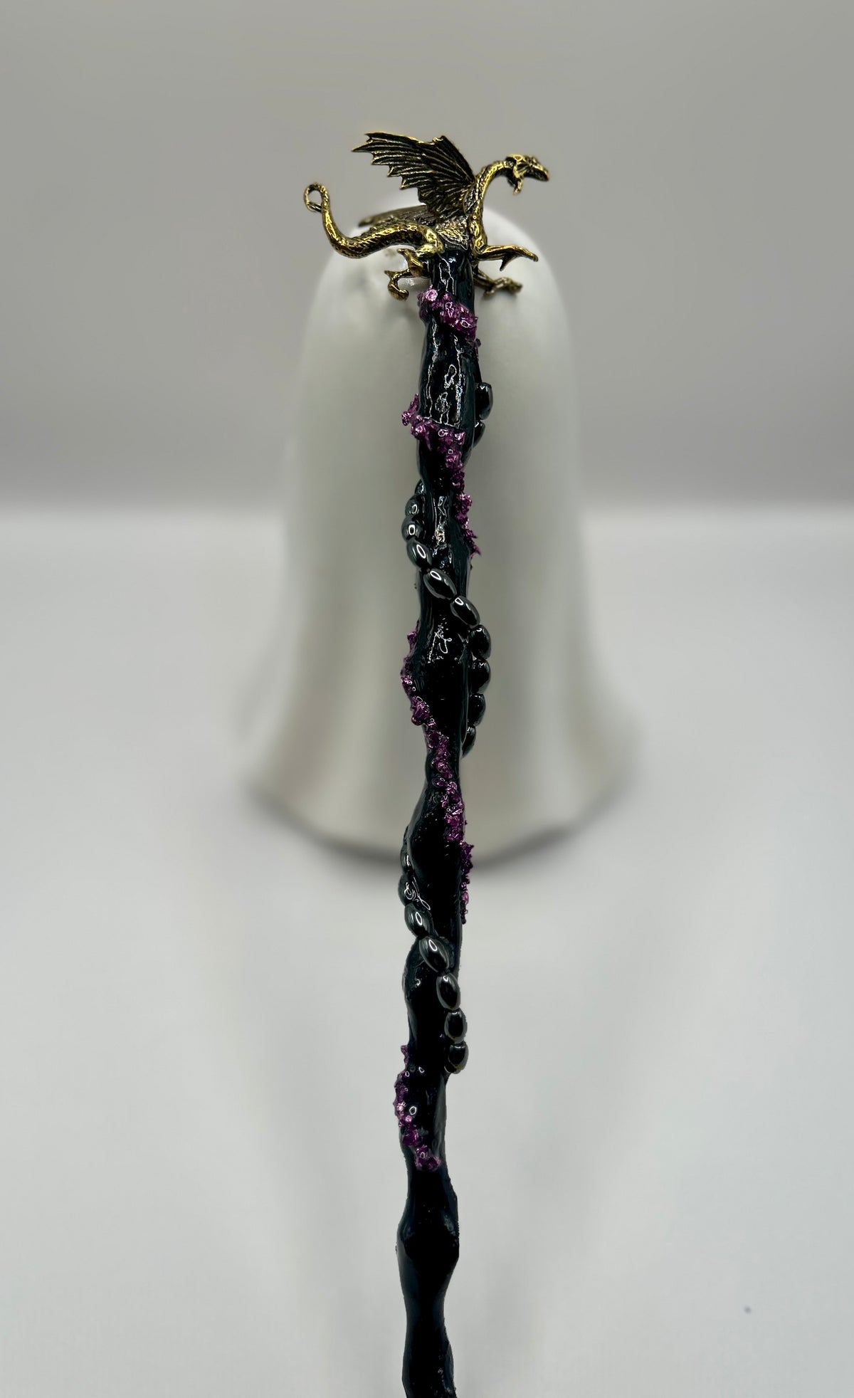 Wooden Wand with Brass Dragon