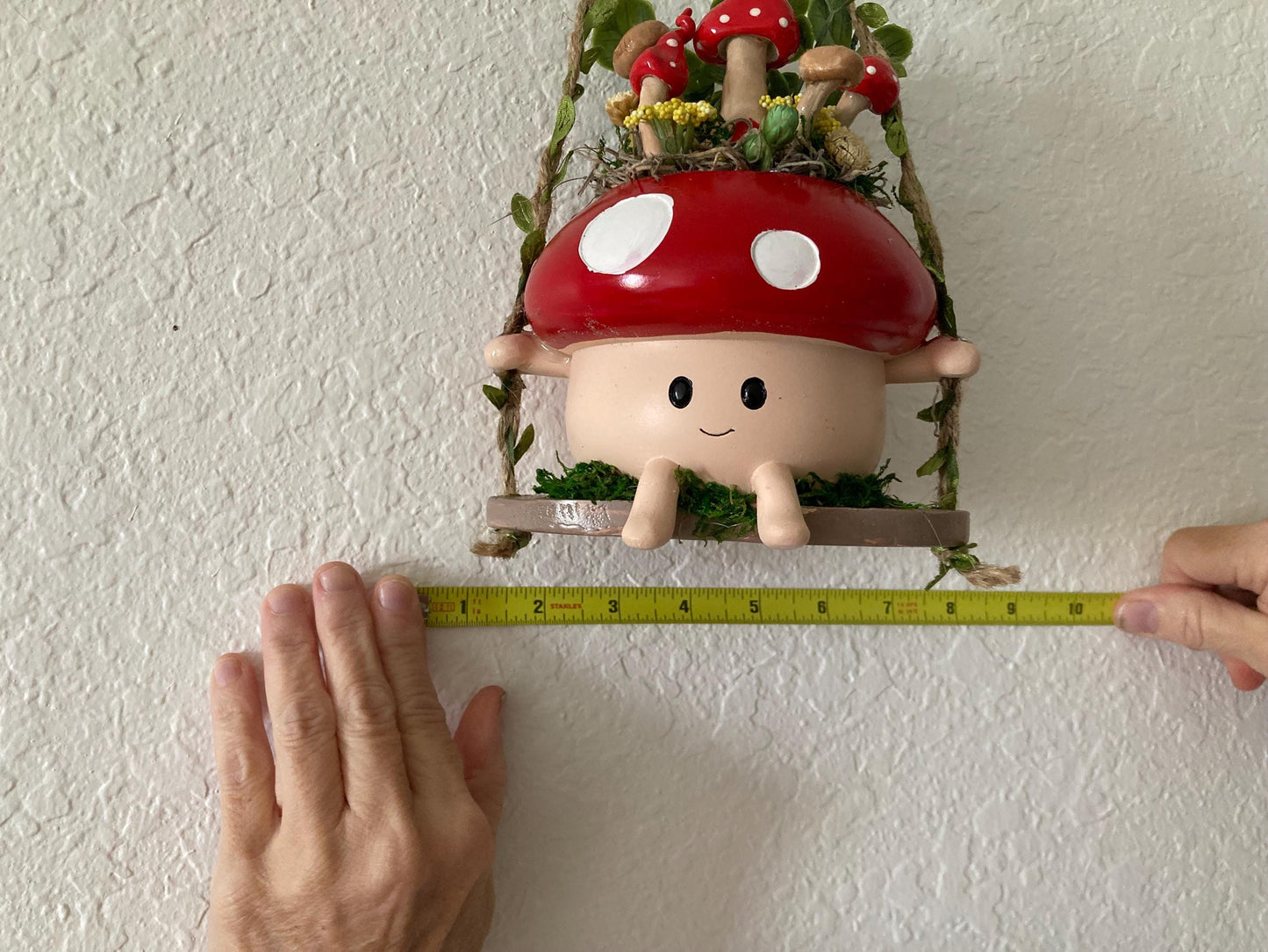 Hanging Mushroom Fairy Garden