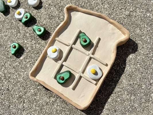 Avocado toast tic tac toe