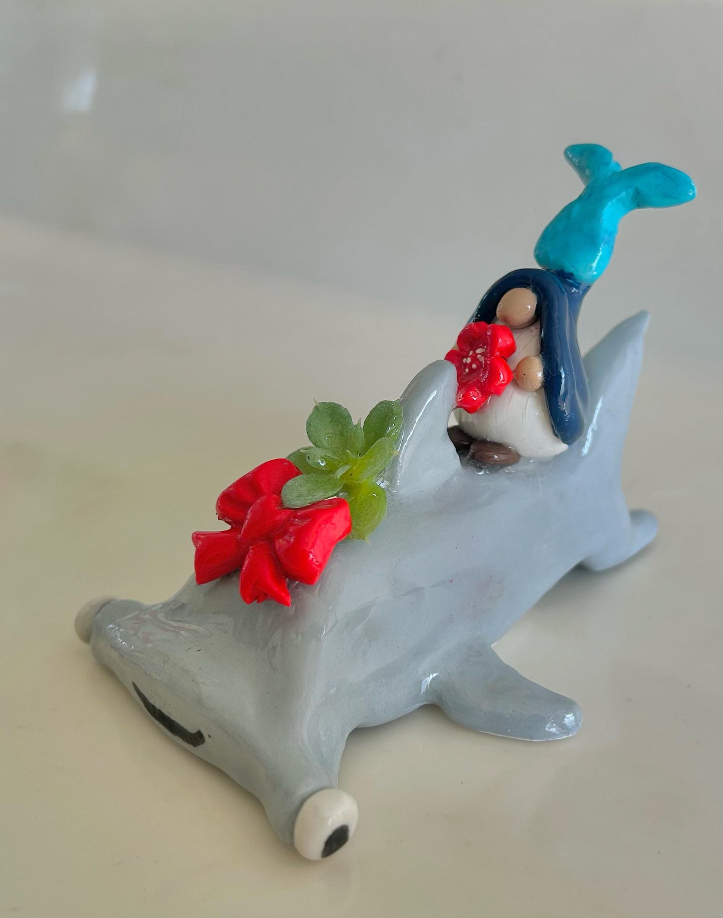 Gnome Catching A Ride On Hammerhead