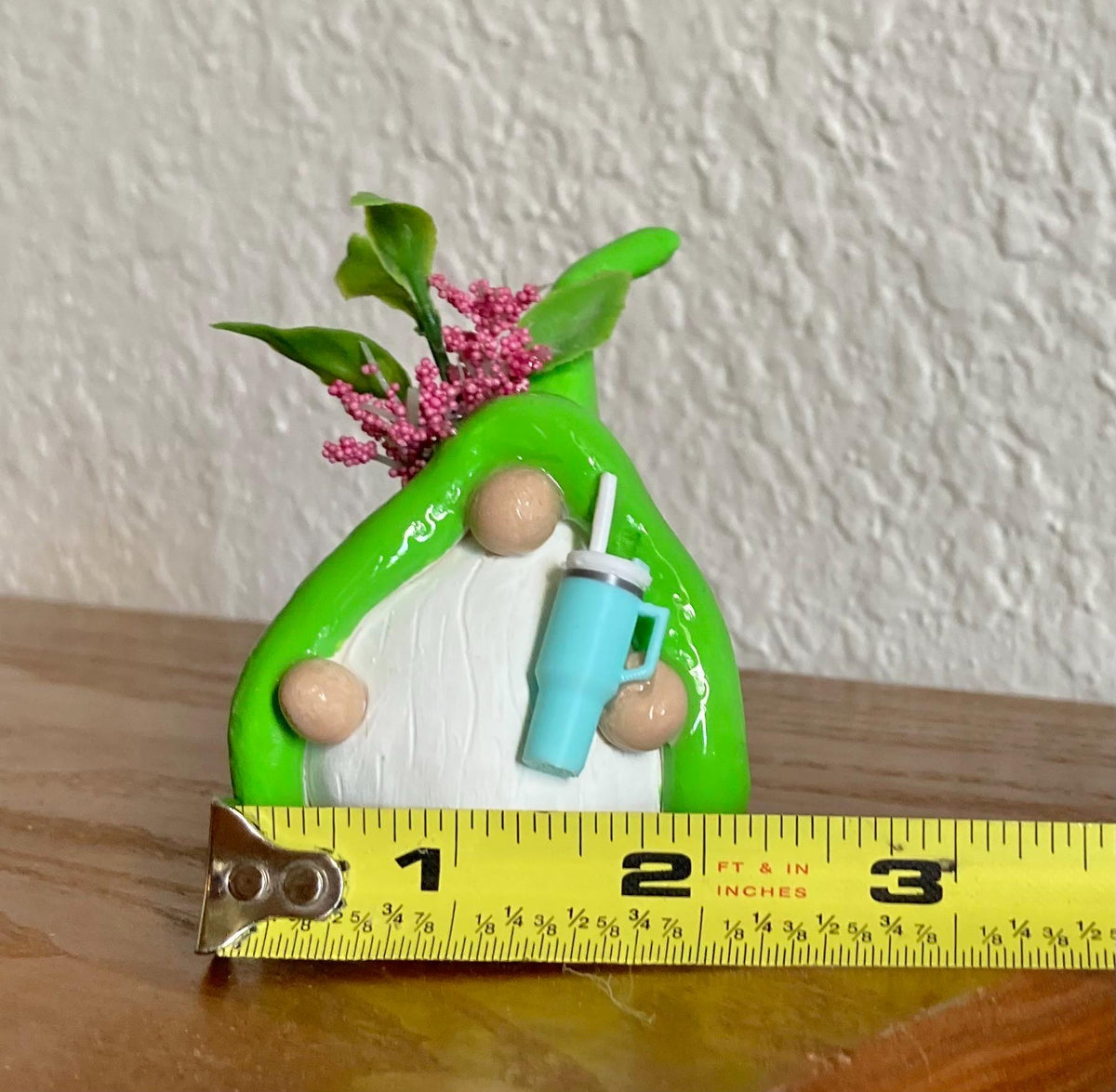 Stanley cup gnome figurine