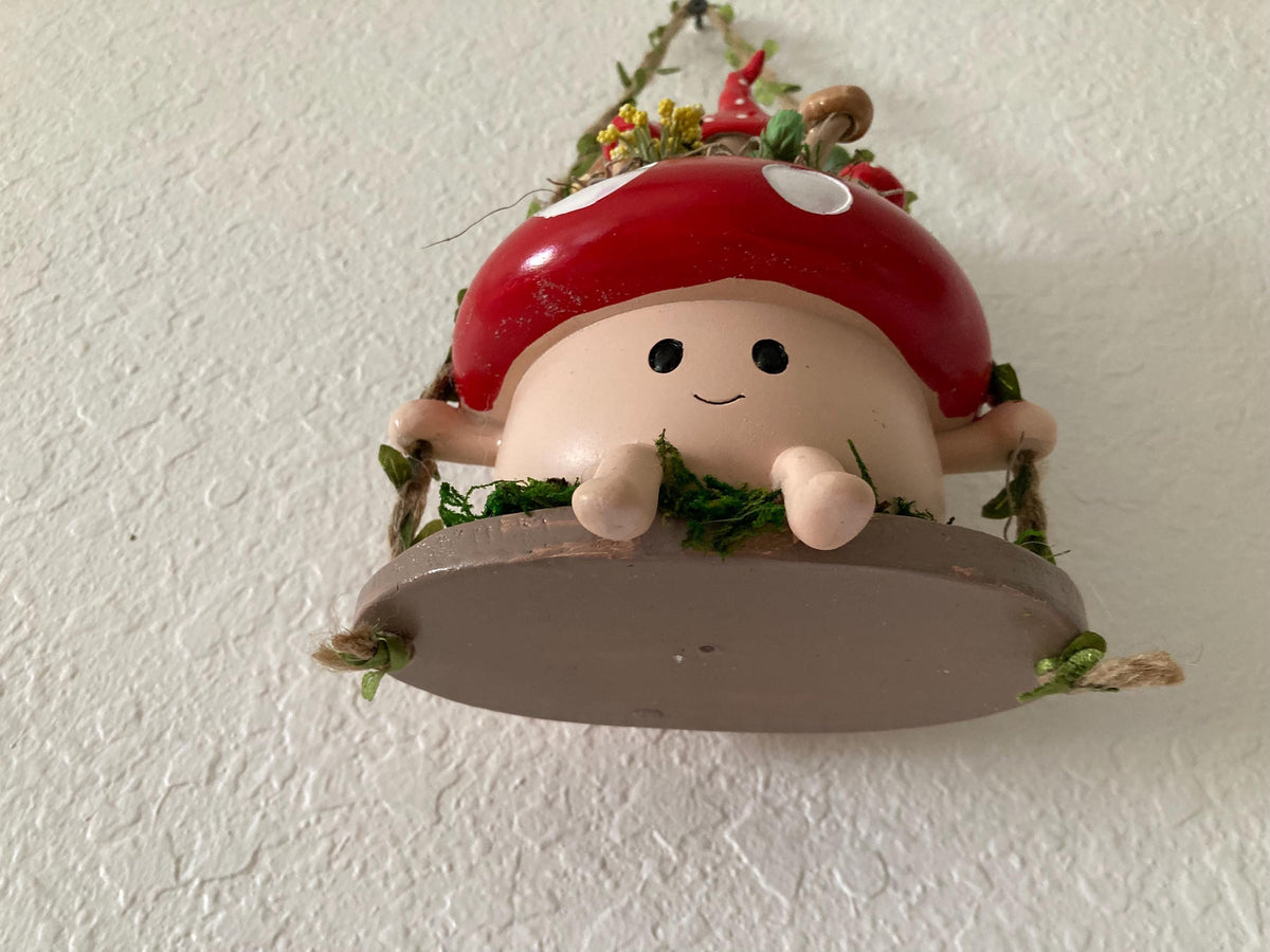 Hanging Mushroom Fairy Garden