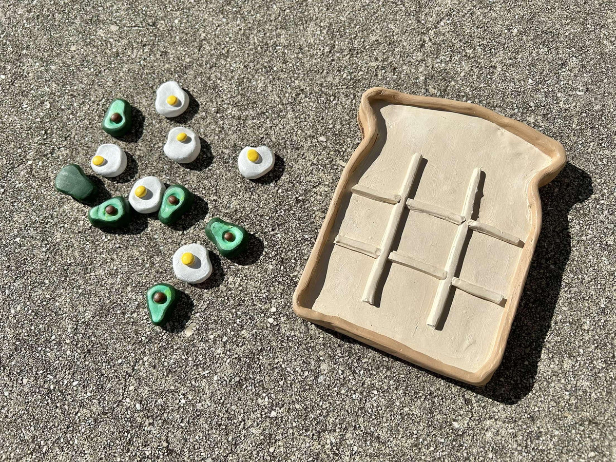 Avocado toast tic tac toe