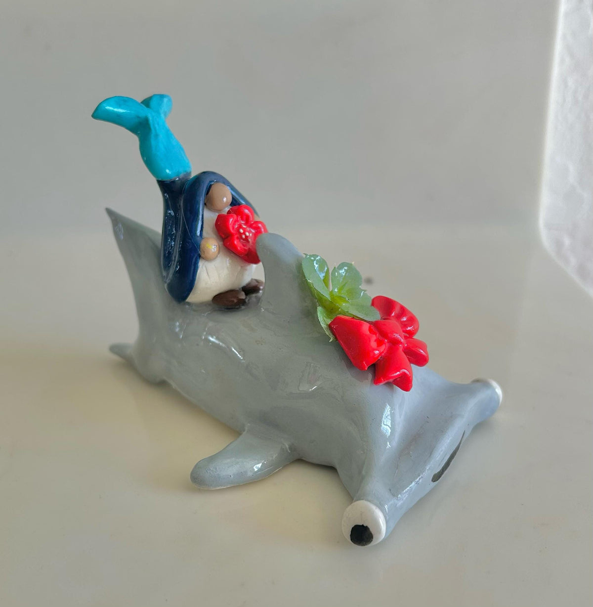 Gnome Catching A Ride On Hammerhead