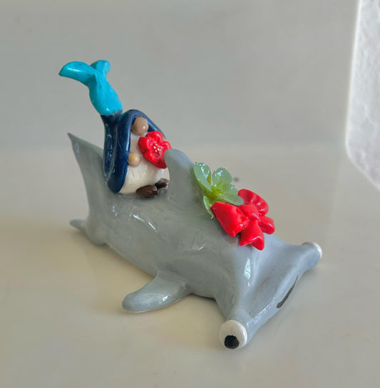 Gnome Catching A Ride On Hammerhead