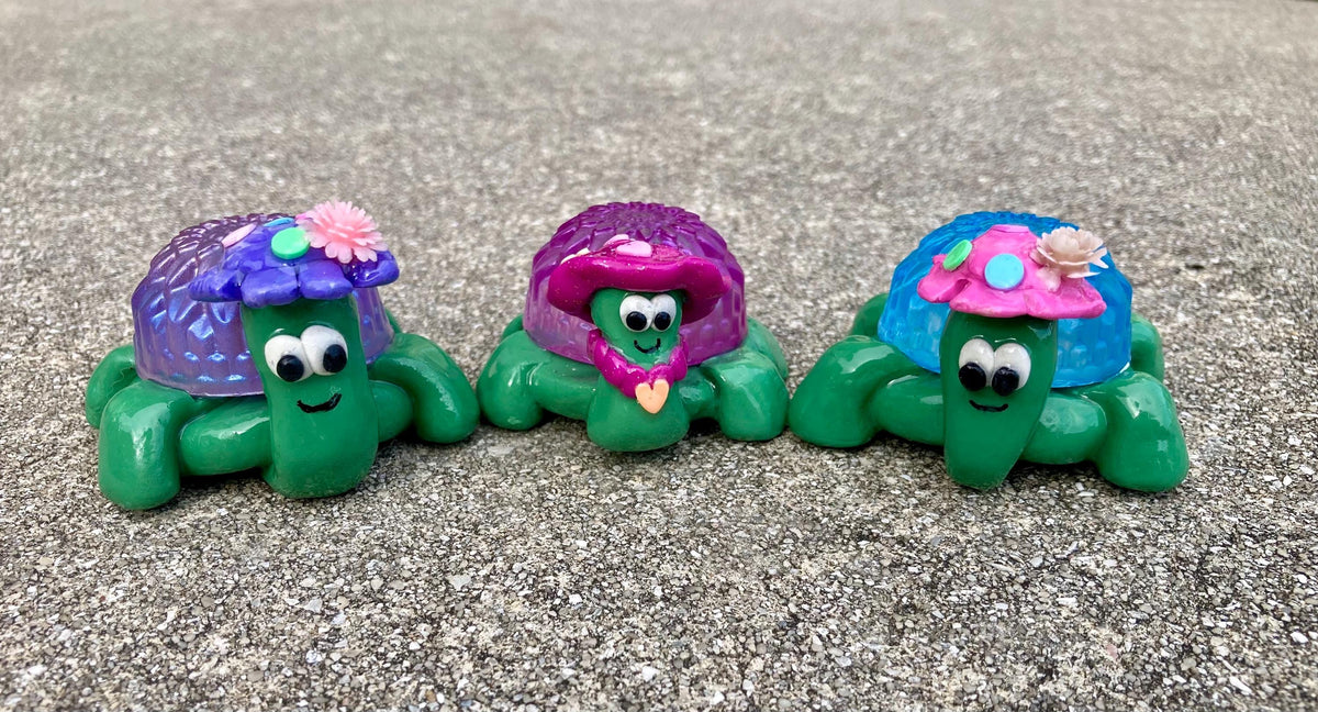 Resin flower turtle
