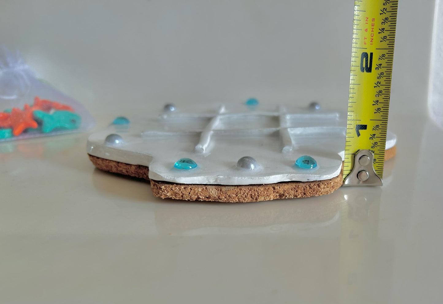 Sea shell tic tac toe board
