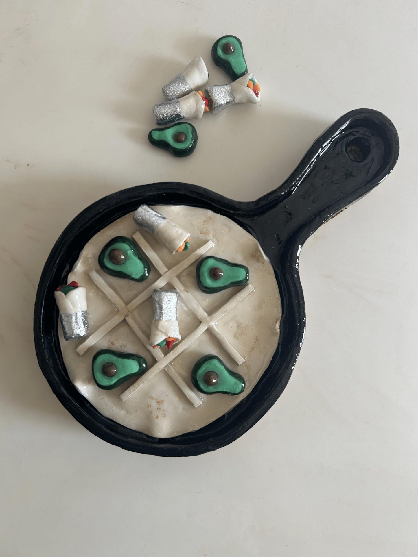Burrito tic tac toe board gam