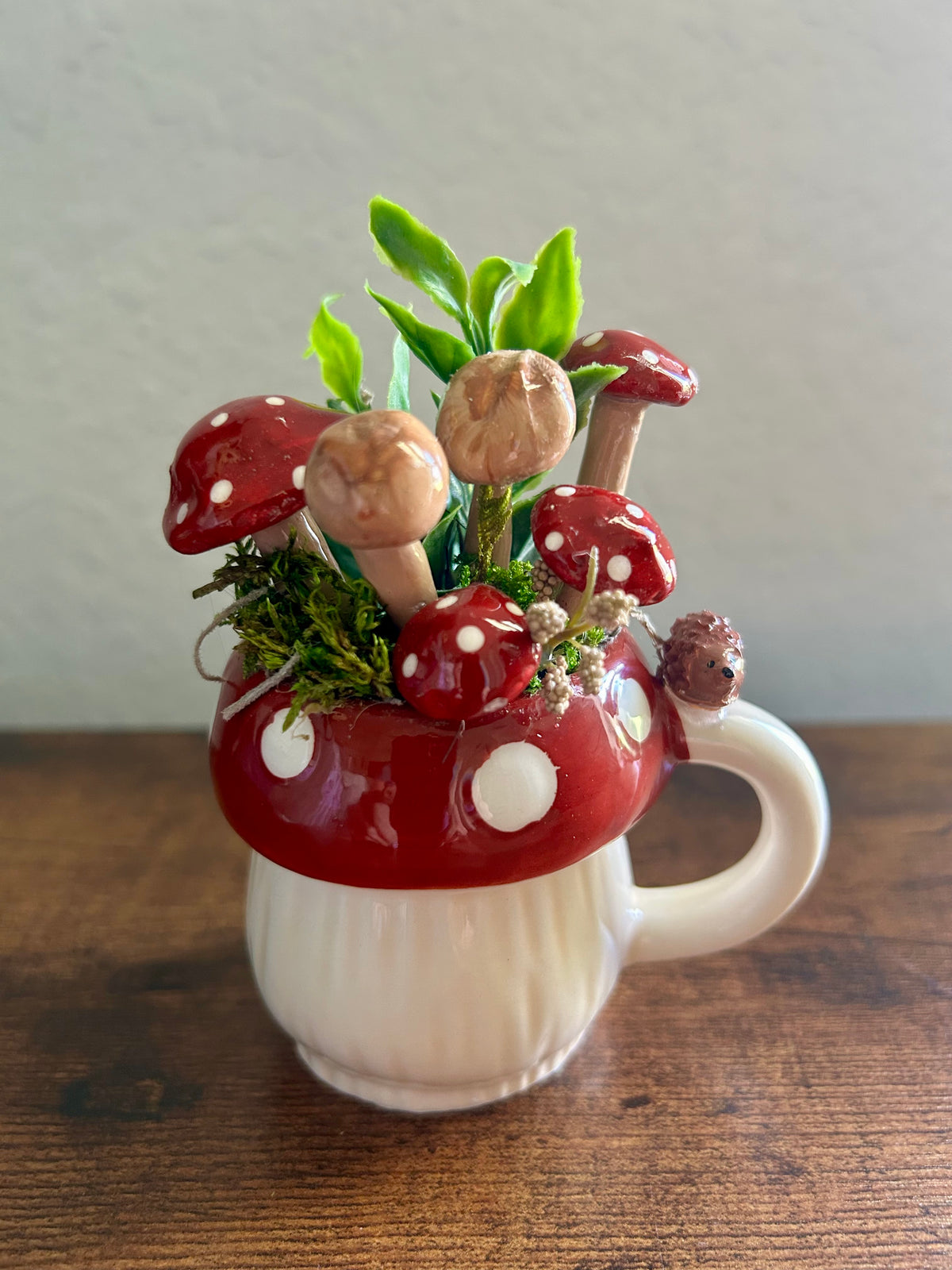 Mushroom fairy garden