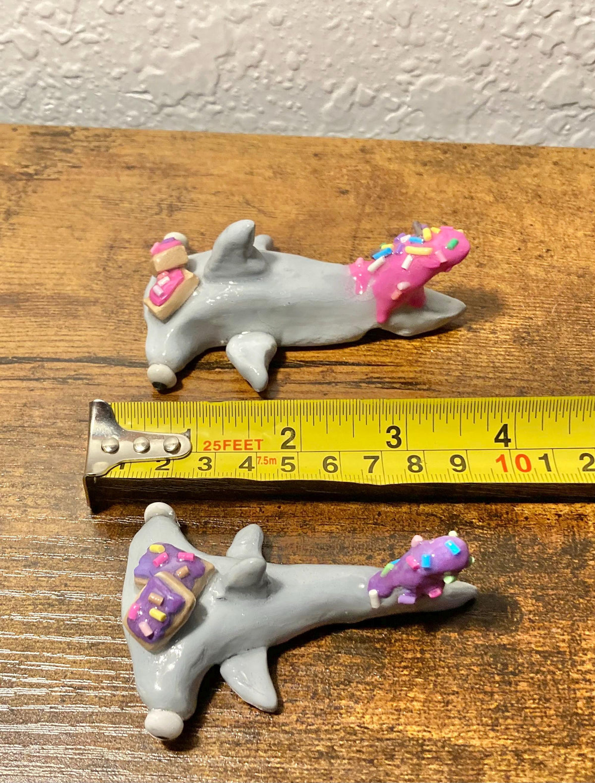 Hammerhead shark figurine with pop tarts