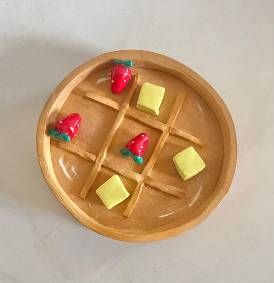 Waffle Tic-Tac-Toe Board