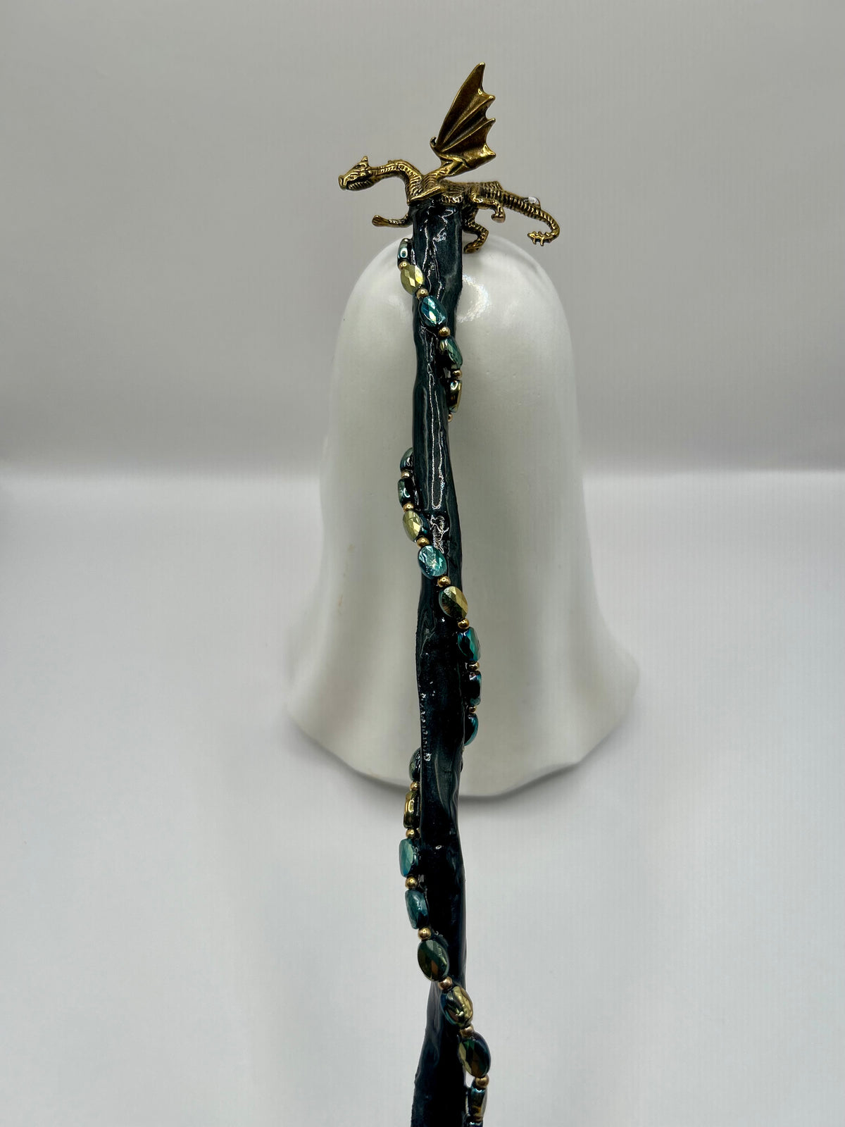 Wooden Wand with Brass Dragon