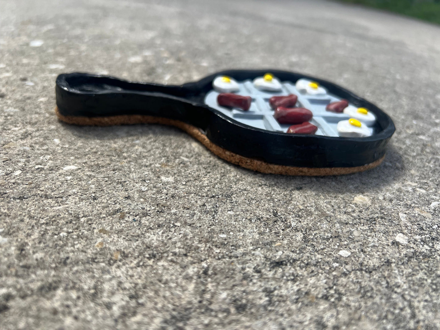 Breakfast skillet tic tac toe board game