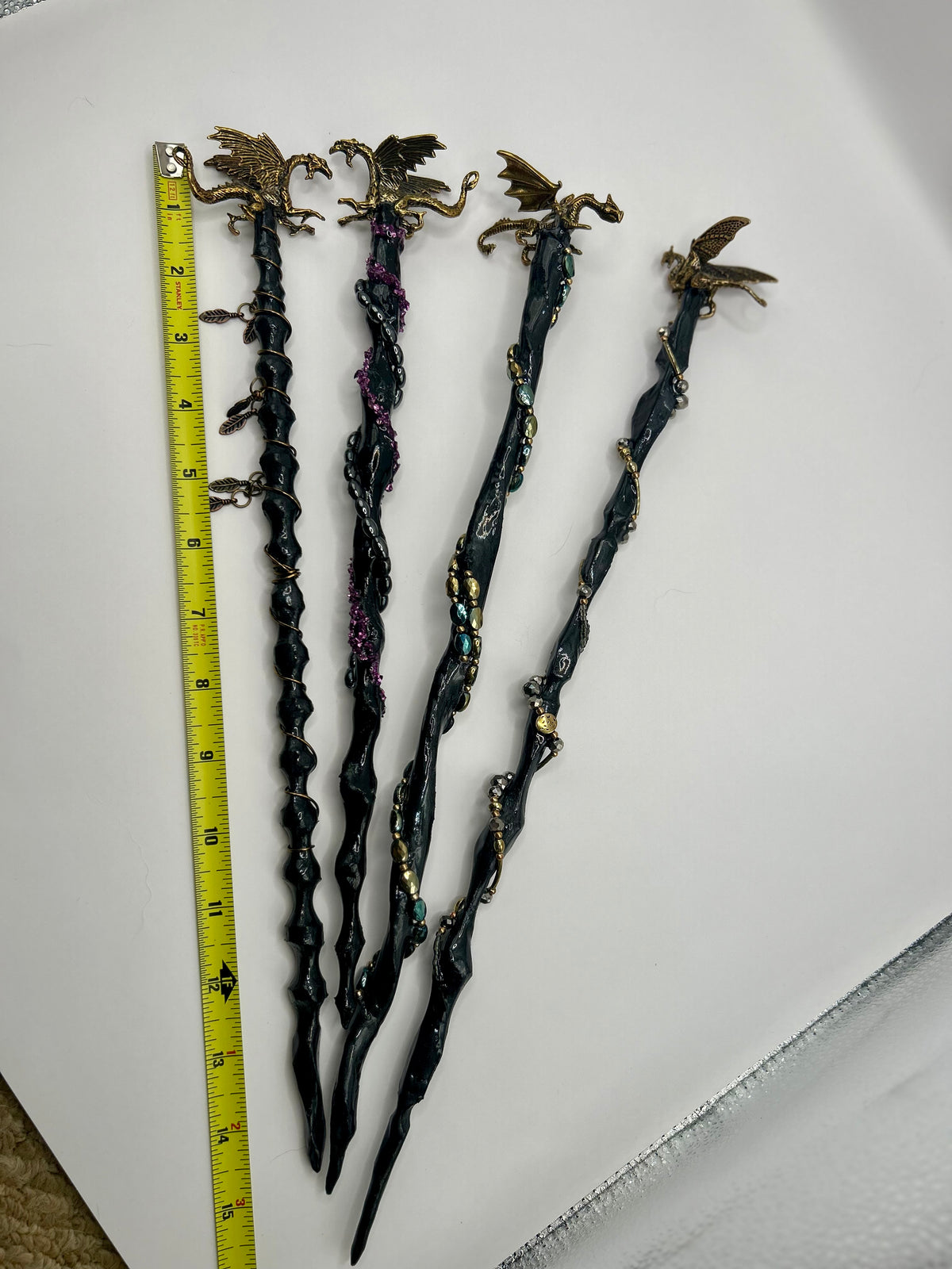 Wooden Wand with Brass Dragon