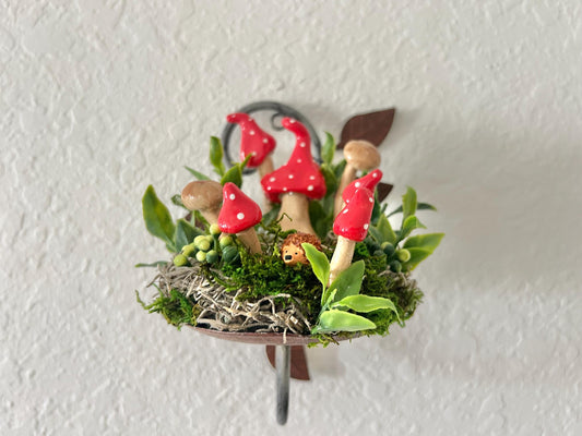 Hanging Mushroom Fairy Garden
