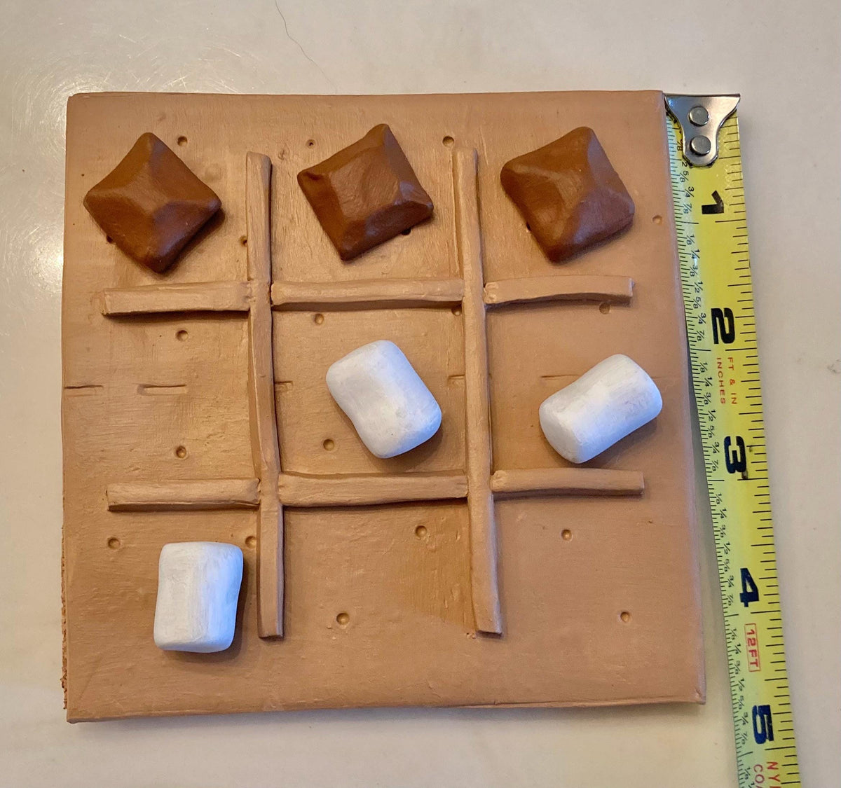 S'mores tic tac toe board