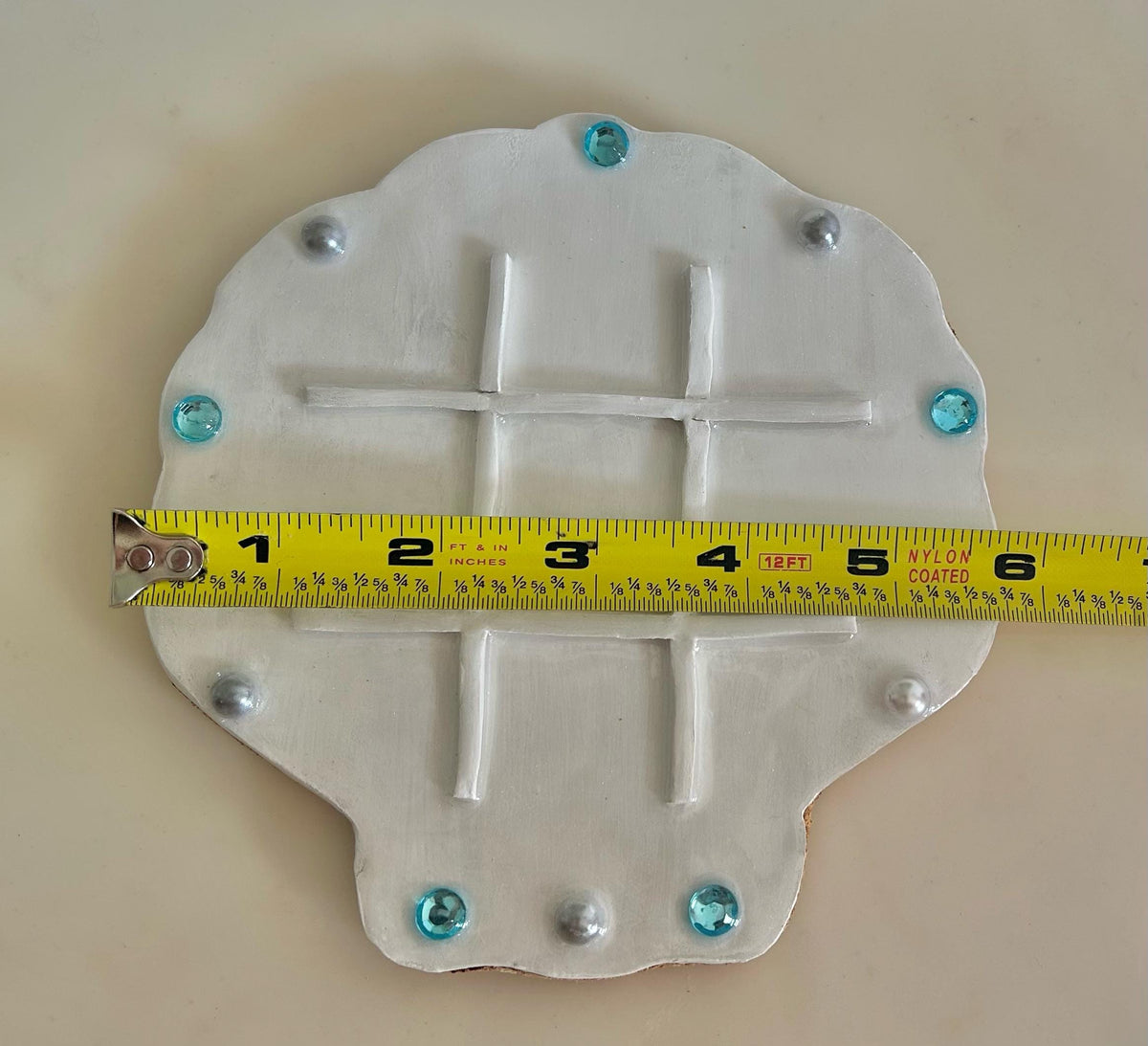 Sea shell tic tac toe board