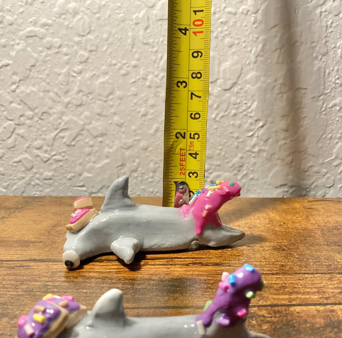Hammerhead shark figurine with pop tarts