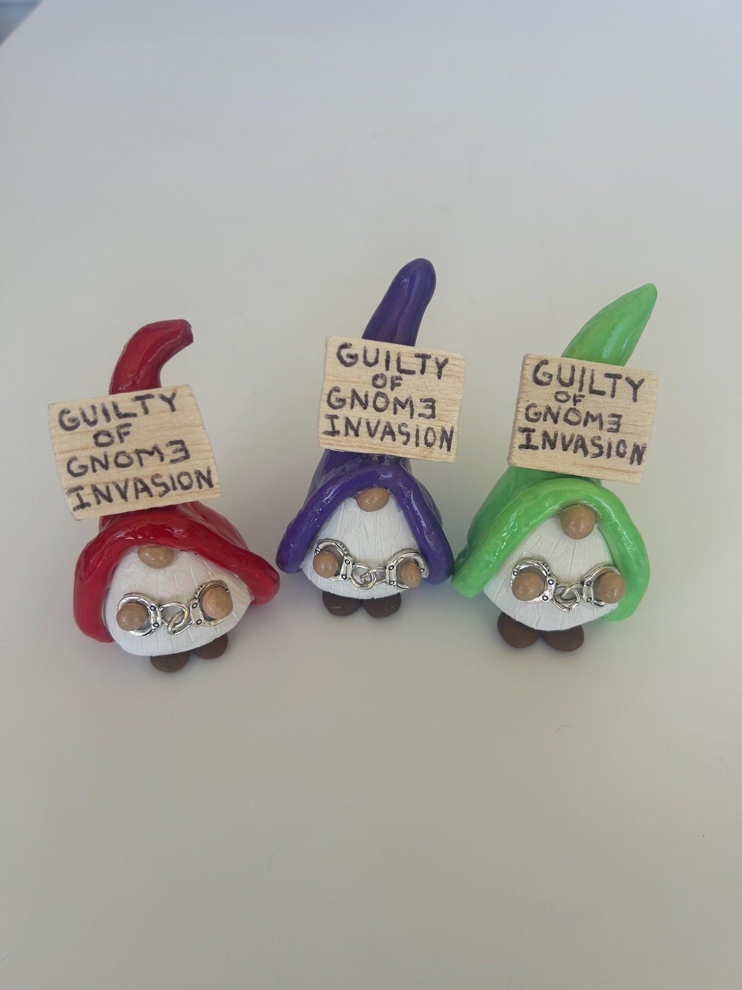 Gnome Invasion Arrested Gnomes