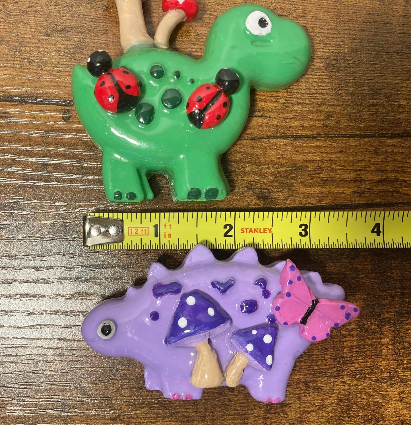 Fairy garden dinosaur magnets