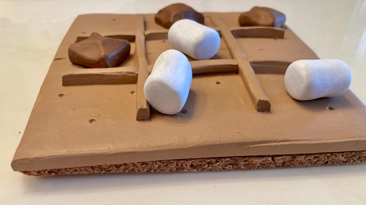 S'mores tic tac toe board