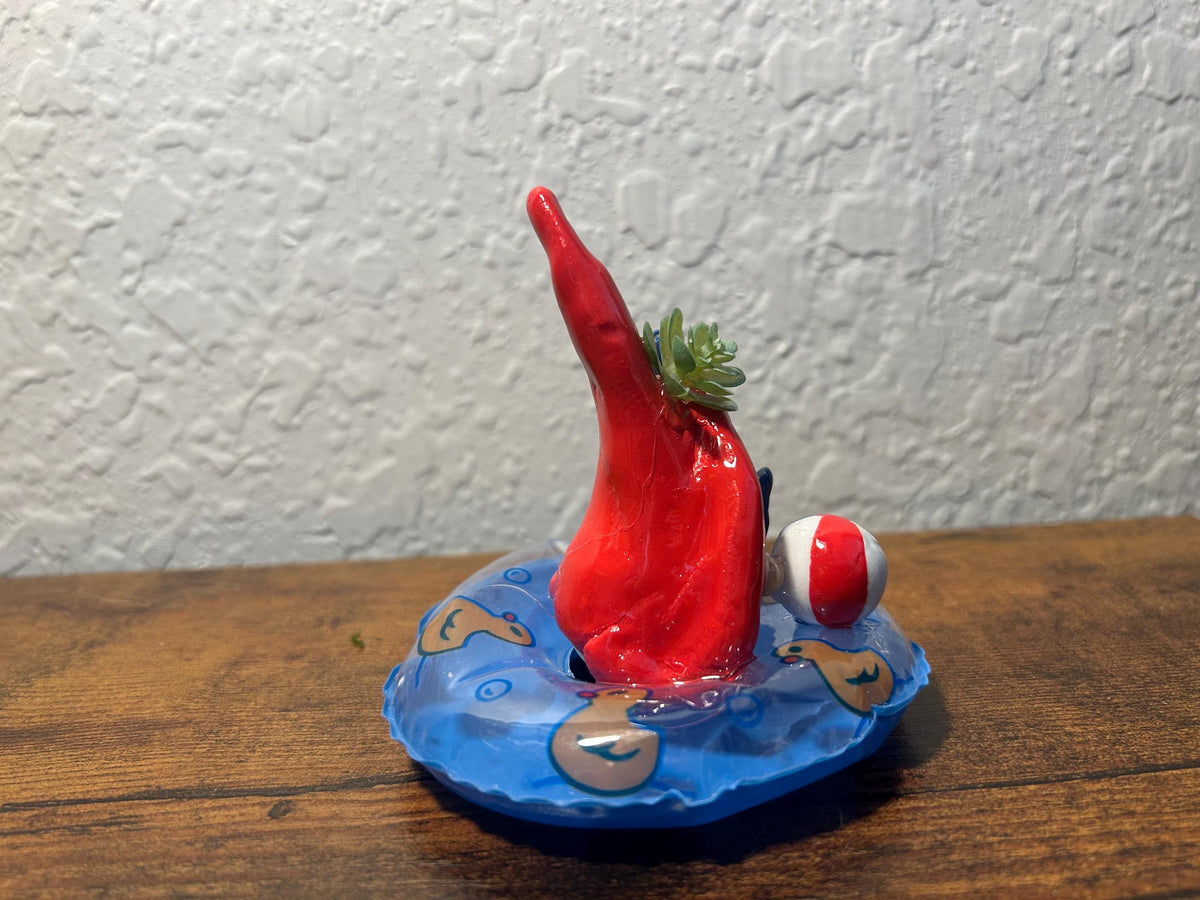 Handmade Clay Beach Gnome