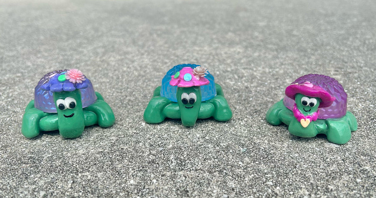 Resin flower turtle