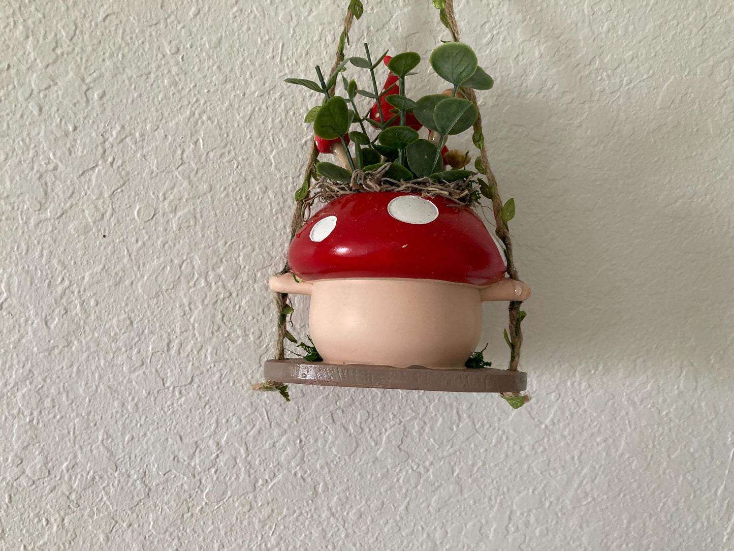 Hanging Mushroom Fairy Garden
