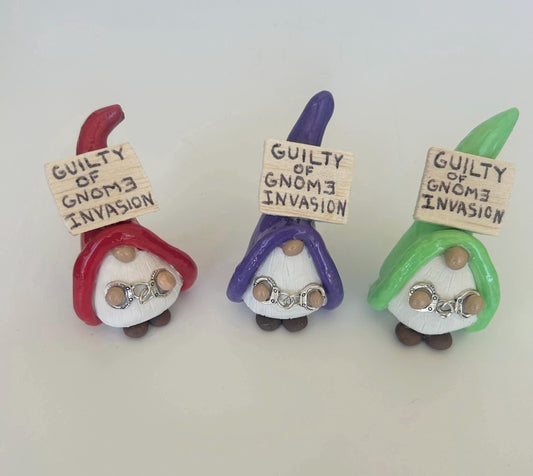 Gnome Invasion Arrested Gnomes